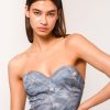 Κορσες Nellie corset denim print SUNSET.GO