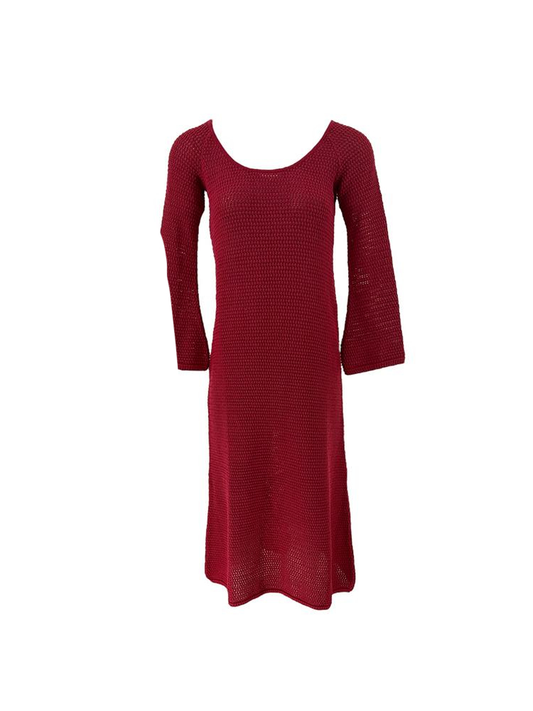 Dress maxi red S0020 COMBOS KNITWEAR - Ena Boutique