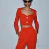 Beth coral crop suit  MIX & MATCH