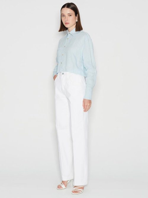 Alternative view of Aquamarine denim white pants NADIA RAPTI