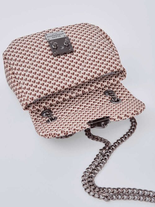 Alternative view of Cube mini bag brown nickel ELENA ATHANASIOU
