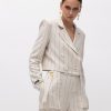 Sandra blazer beige stripes MALLORY