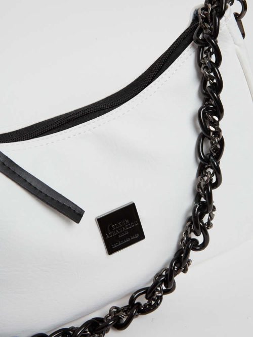 Alternative view of Retro chain vintage baguette white ELENA ATHANASIOU