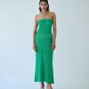 Dress maxi lurex green S4THDL0036 COMBOS KNITWEAR