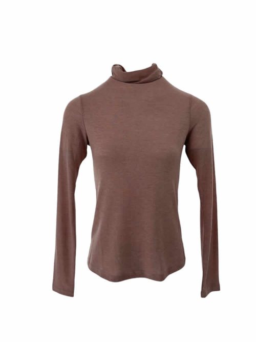 High neck knit top dark pink FW24.W43.09 CKONTOVA