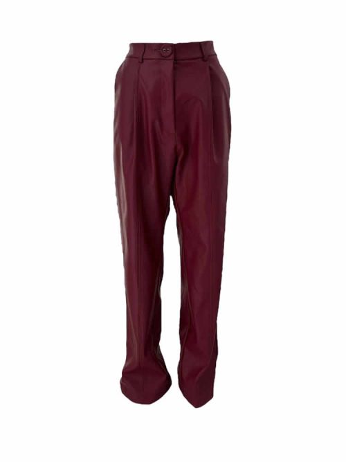 Leather look pants chili FW24.W37.22 CKONTOVA