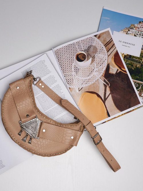 Walking on sunshine mocha nickel bag INDIVIDUAL ART LEATHER