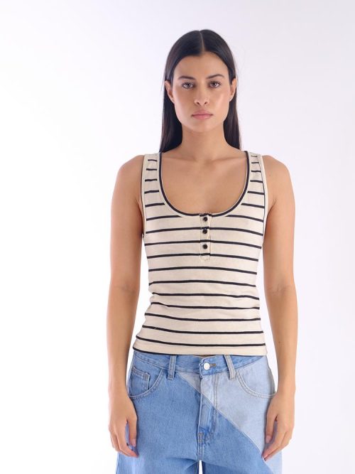 Alba Ecru Stripes SALT & PEPPER