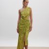 Sunny lime mesh midi dress CIEL CONCEPT