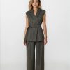 Pants with pleats grey FW25.W36.15 CKONTOVA