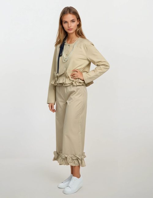 Alternative view of Jacket yellow JF25-111 MILKWHITE