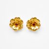 Moonflower earrings 24k gold plated KALEIDO