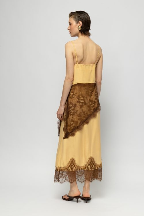 Alternative view of Bora yellow skirt MALLORY