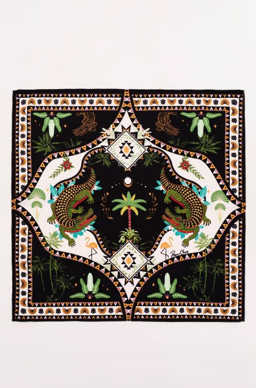 Reptile scarf PEACE & CHAOS