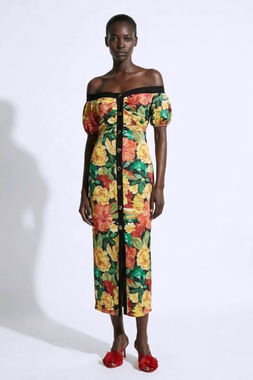 Samba floral black dress MALLORY