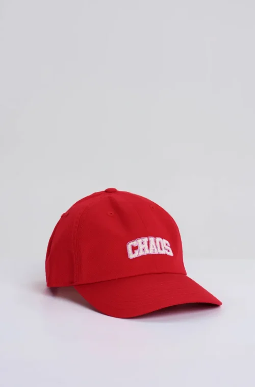 Alternative view of Chaos red cap PEACE & CHAOS