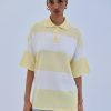 Blouse polo banana-white S6THBP0008 COMBOS