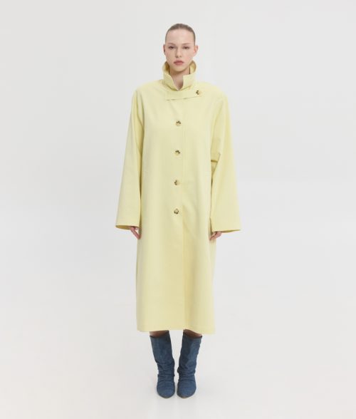 Ophelia long trench coat banana SUNSET.GO