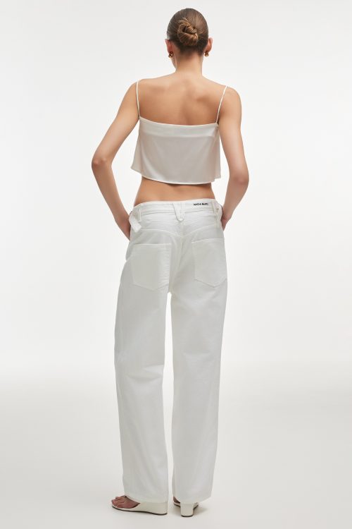 Alternative view of Taylor denim trousers off white NADIA RAPTI