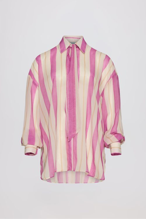 Alternative view of Butter blossom stripped pastel oversized shirt CIEL CONCEPT
