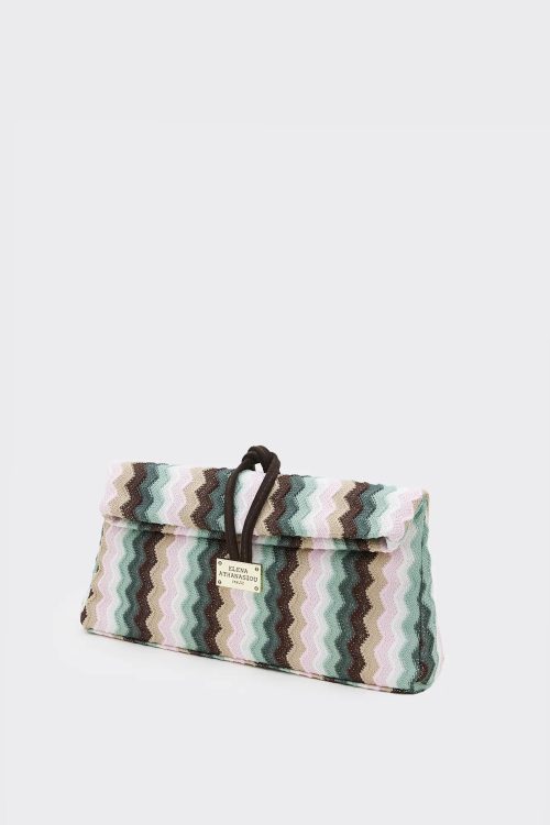 Downtown lunchbag green pink ELENA ATHANASIOU
