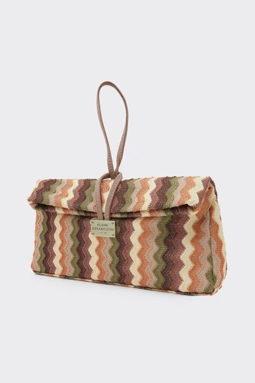 Downtown lunchbag khaki yellow ELENA ATHANASIOU