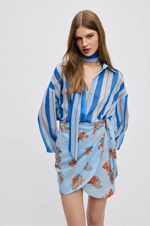 Erato stripped oversized blue shirt CIEL CONCEPT