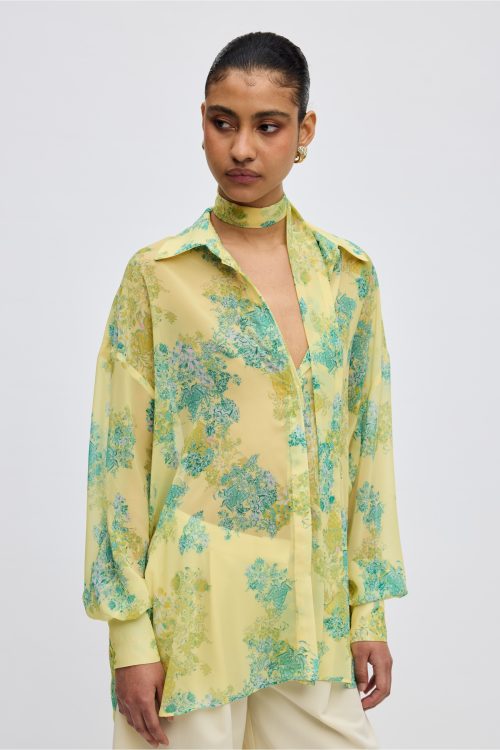 Lime petals oversized shirt CIEL CONCEPT