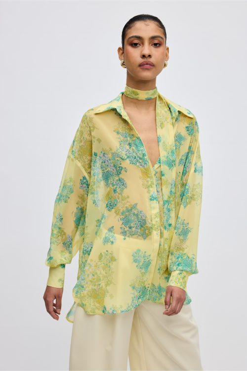 Alternative view of Lime petals oversized shirt CIEL CONCEPT
