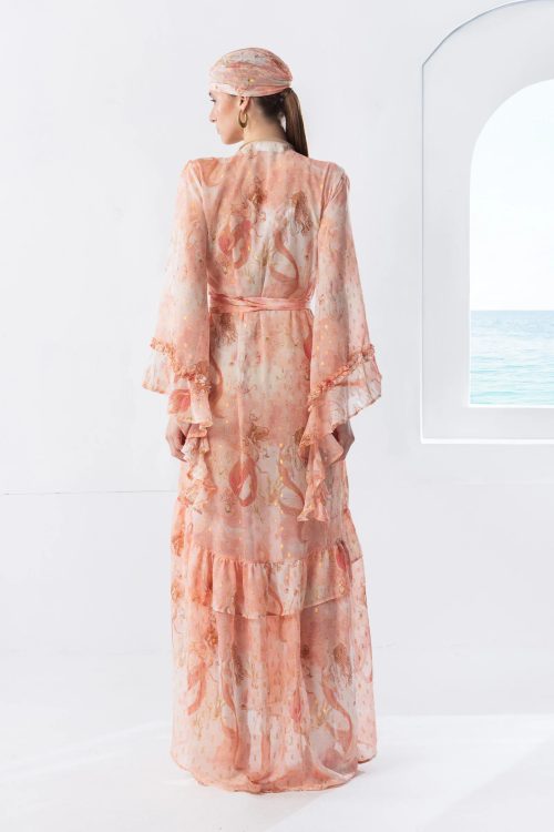 Alternative view of Nerissa pink kimono MYA COLLECTION
