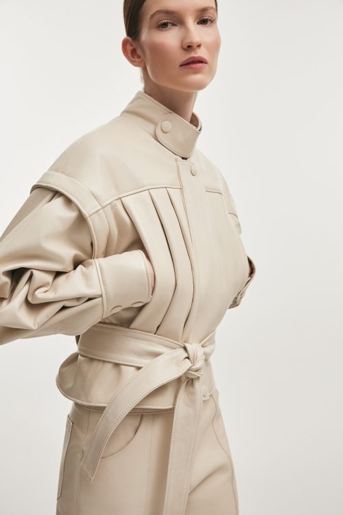 Alternative view of Tempest leather jacket off white NADIA RAPTI